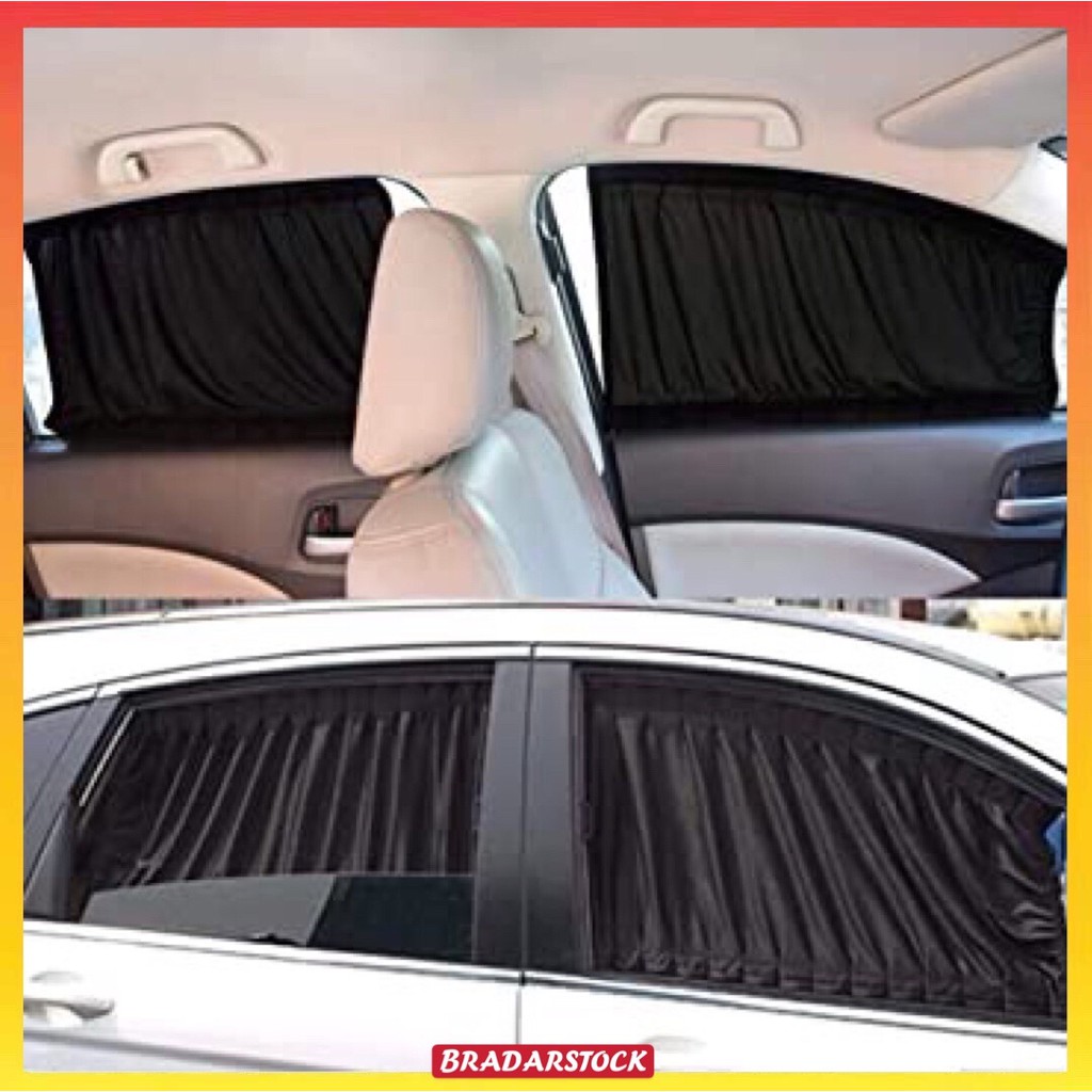 CAR WINDOW CURTAIN Universal Flexible UV Langsir Kereta Net Cloth Axia