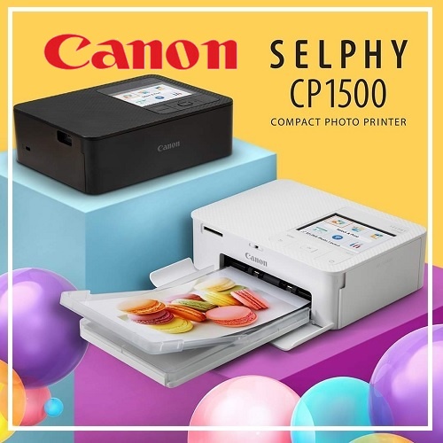 Canon Selphy Cp1500 Compact Photo Printer Cp1500 With Canon Rp 108kp 108 Paper And Ink Combo 8144