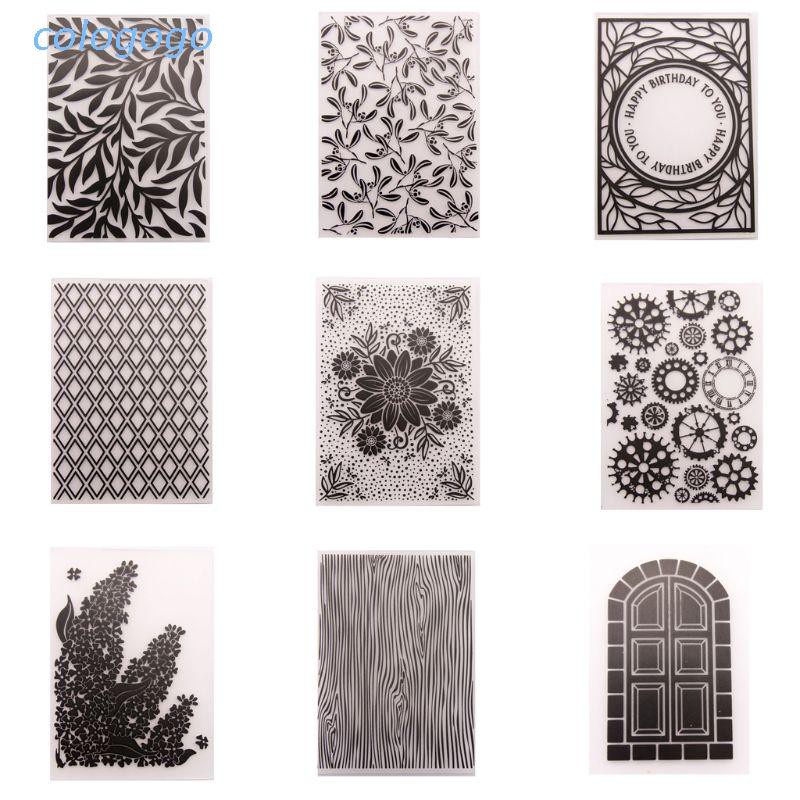 Embossing Machine 9 Styles Plastic Embossing Folder Template For DIY ...