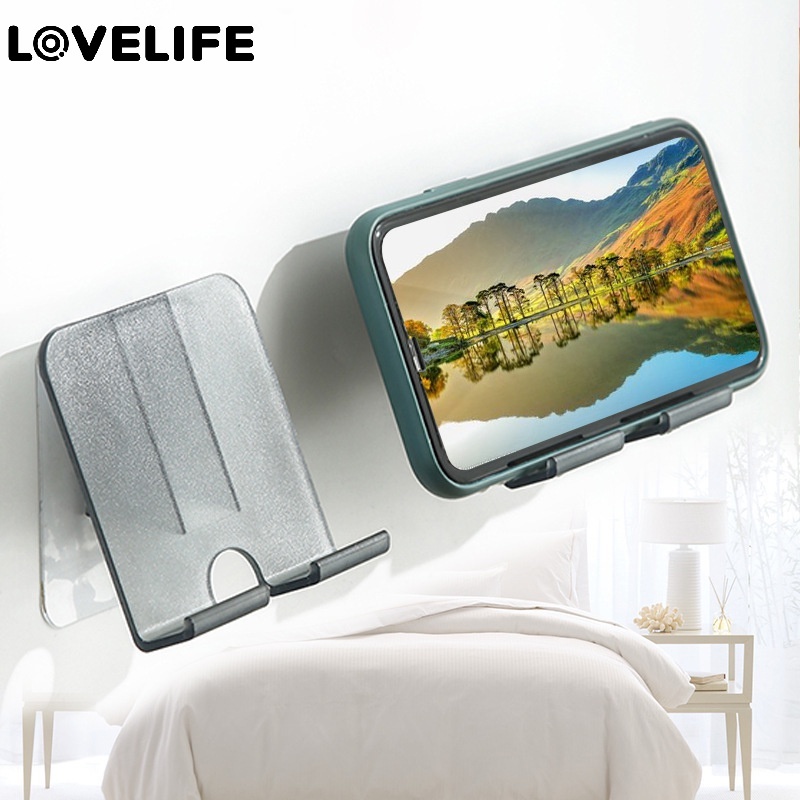 [Bedside Mobile Phone Charging Stand ][Wall Phone Holder Support Shelf