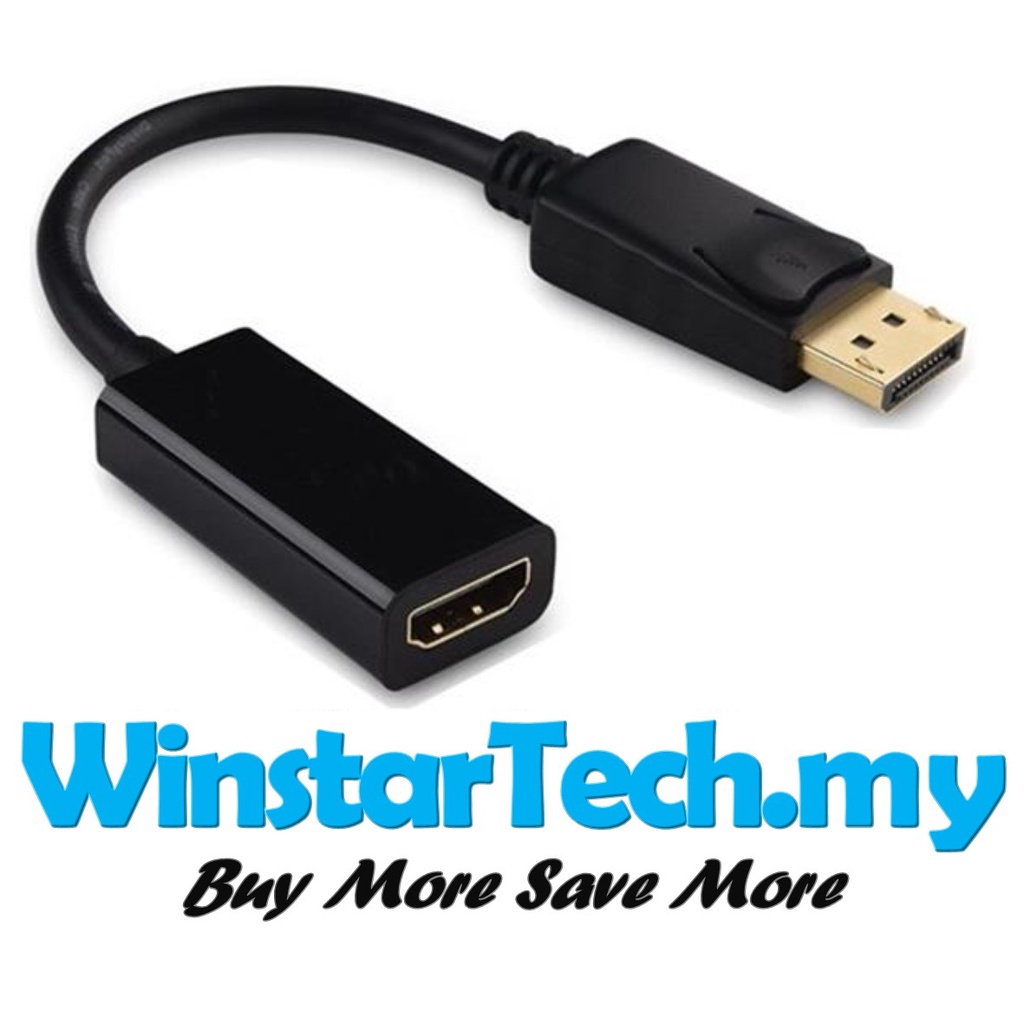 HP HD Display Port DP Male To HDMI V1.4 Female Converter Adapter Cable ...
