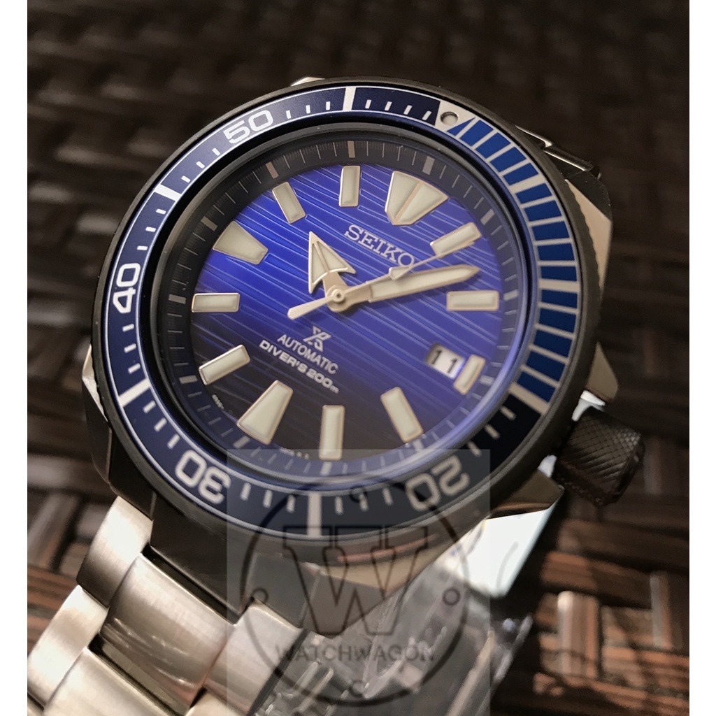 SEIKO PROSPEX SRPC93K1 WITH ORIGINAL SAVE THE OCEAN SPECIAL EDITION BOX AUTOMATIC SAMURAI SRPC93K SRPC93 STAINLESS STEE