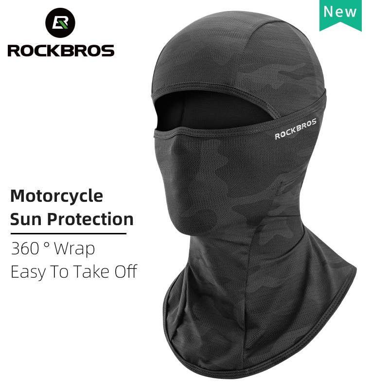 Rockbros Sun Protection Balaclava Men Women Electric Bike Motorcycle Full Face Mask Ice Silk
