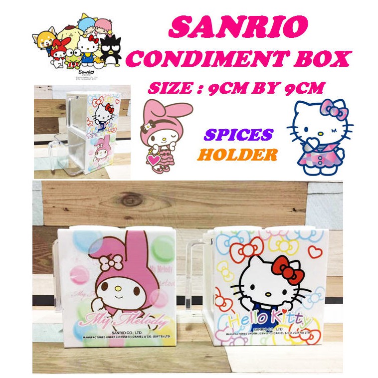 SANRIO CONDIMENT BOX*STORAGE*SPICES*SUGAR*SALT*HOLDER*MY MELODY*HELLO ...