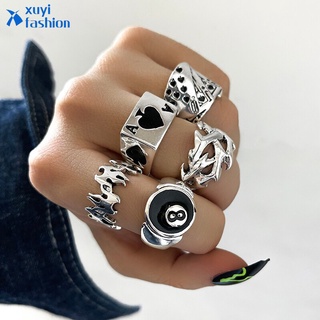 Korea 5PCS/Set Simple Fashion Jewelry Thin Ring