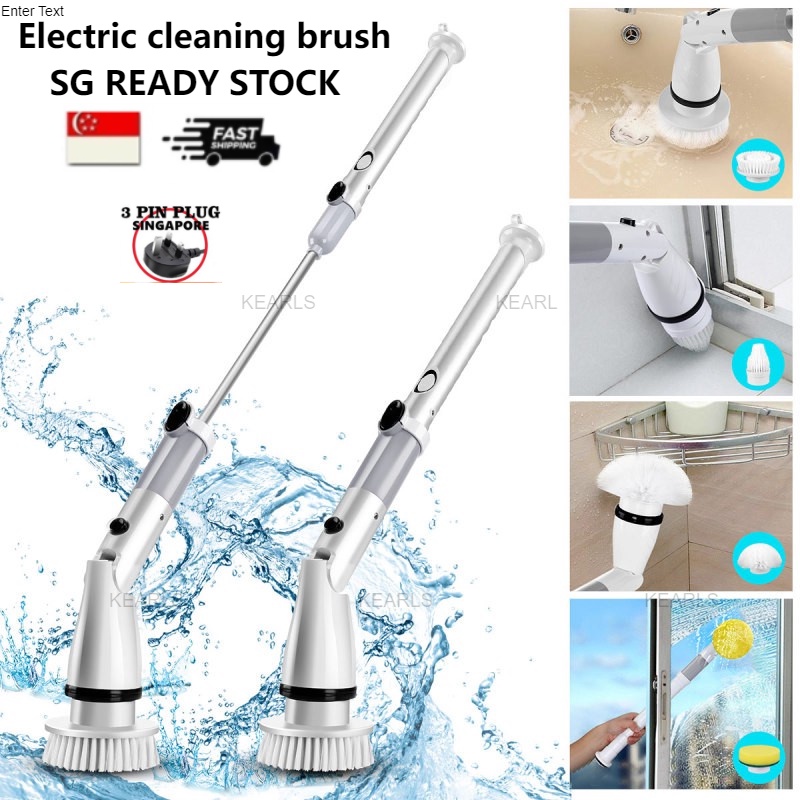 1set Super Electric Spin Scrubber, Rechargeable Bathroom Scrubber