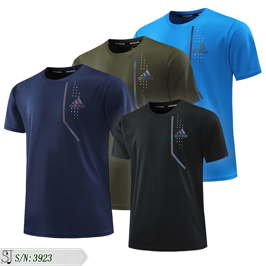 Summer men's sports T-shirt sportswear sweat-wicking quick-drying short-sleeved breathable ice silk quick-drying cool clothing 3923