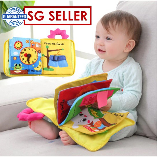 Baby Toys Busy Book Fabric Cloth Book Quiet Books Educational Soft Sensory Touch and Feel Activity Babies and Toddler