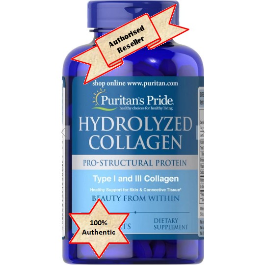 Puritan's Pride Hydrolyzed Collagen 1000 mg / 180 Caplets