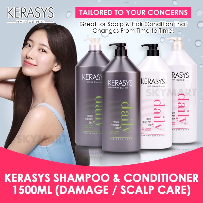 1500ml Kerasys Daily Shampoo Kerasys Daily Scalp Care Shampoo Shopee