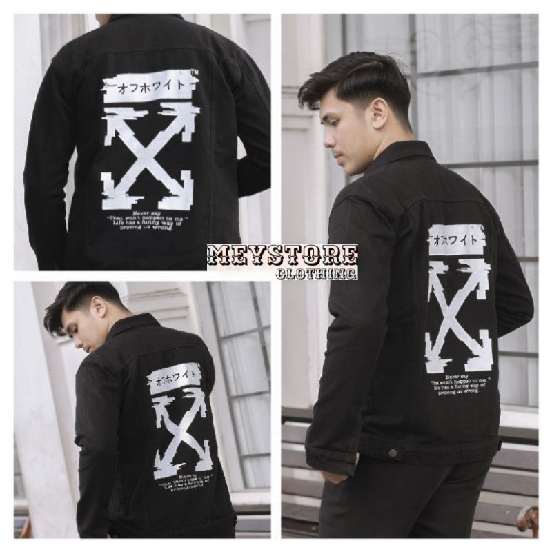 Chamarra de mezclilla off white best sale