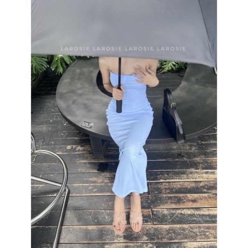 FOLD OVER RIBBED TUBE DRESS