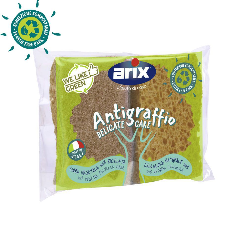 Arix We Like Green - Delicate Care Cellulose Sponge (2pcs) | Shopee ...
