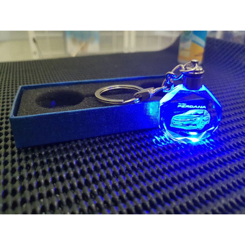 3D Car Logo LED CRYSTAL Keychain PROTON PERDANA | Shopee Singapore
