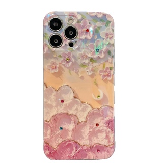 1pc Tpu Heart & Flower Patterned Leather Coated Protective Phone Case  Compatible With Iphonex,xr,xsmax,11,12,13,14,15,15pro,15plus,15promax