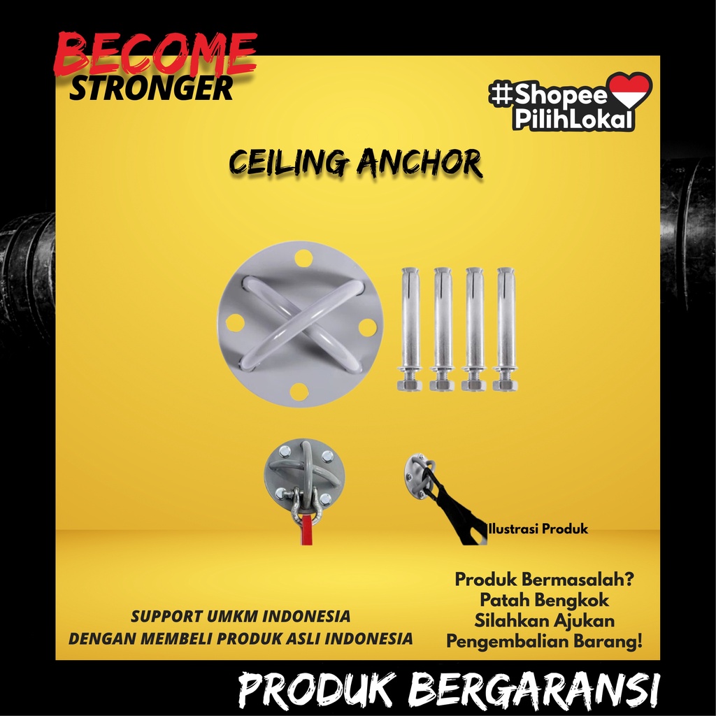 Anchor Wall Ceiling Xmount Bracket For Suspension Straps Crossfit Olympic Rings Body Weight Strength Training Systems Yoga Swings Hammocks Boxing Equipment & Battle Ropes - | PH - View #11