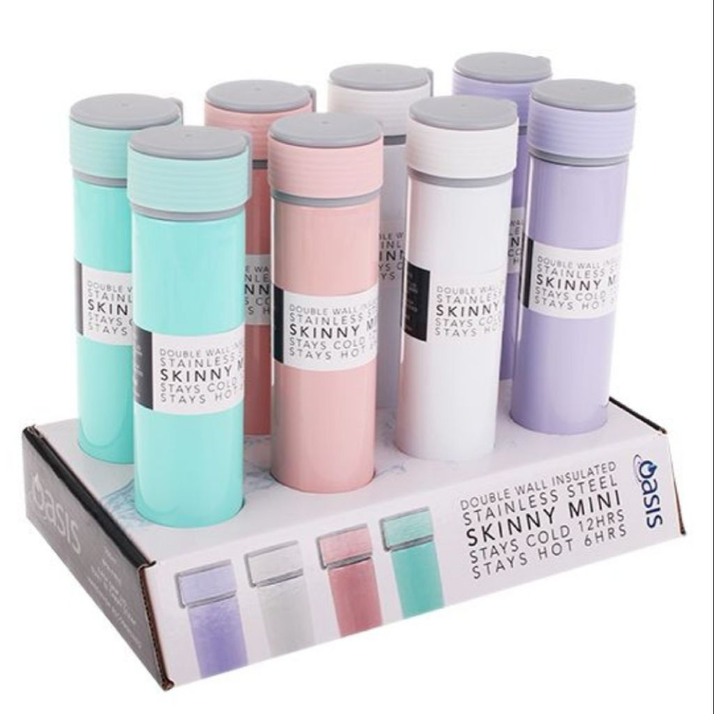 Oasis Skinny Mini Double Wall Insulated Drink Bottle 250ml Shopee