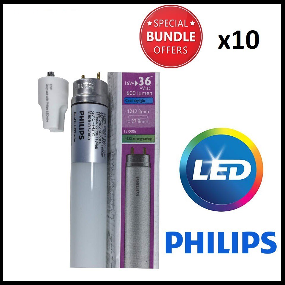 Philips ecofit led tube deals 1200mm 16w t8