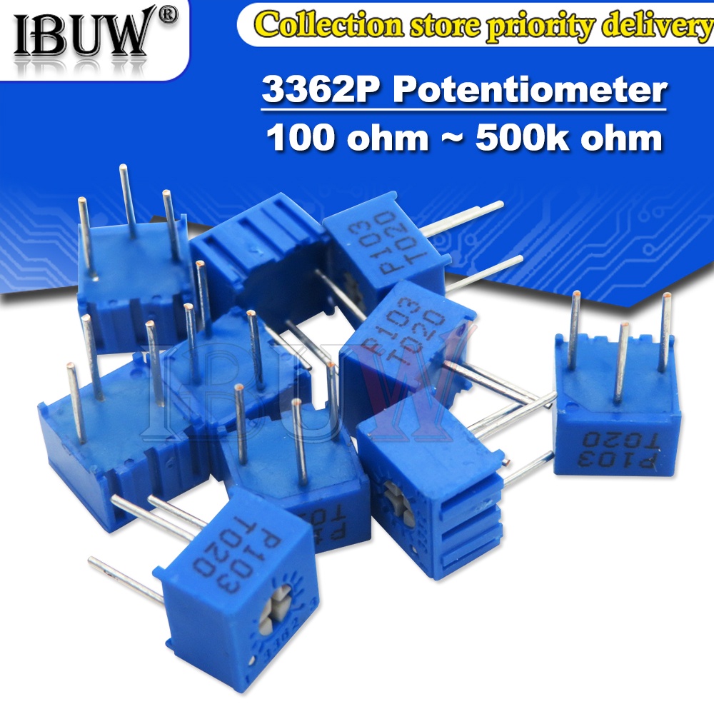 10PCS 3362P resistance 101 201 501 102 202 502 103 Trimpo Trimmer ...