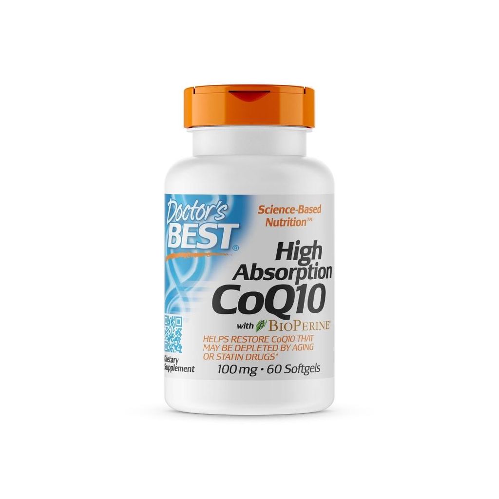 Doctor's Best High Absorption CoQ10 with BioPerine 100mg, 60 sgls ...