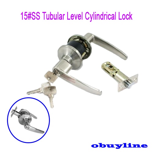 15 SS TUBULAR LEVEL CYLINDRICAL LOCK HEAVY DUTY TOMBO PINTU SILVER ...