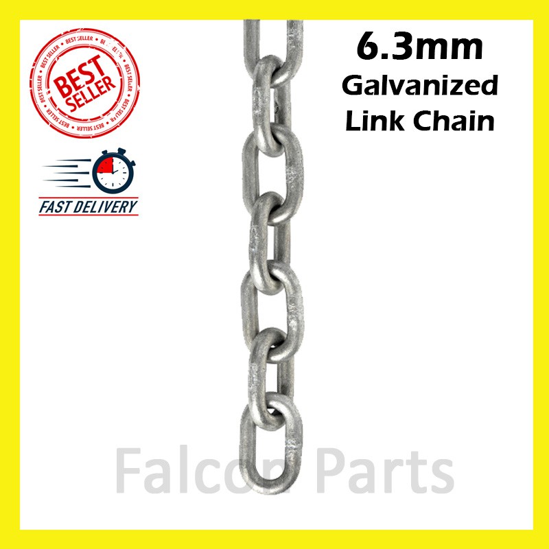 6.3mm Galvanized Link Chain ( Lantai Besi ) | Shopee Singapore