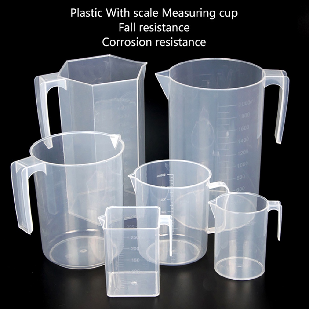 Measuring Large, Plastic Measuring Jug 600ml Large Beaker Measuring Cups  Graduated Jugs Measuring Jars for Cold Water Ice Tea Juice Beer Milk