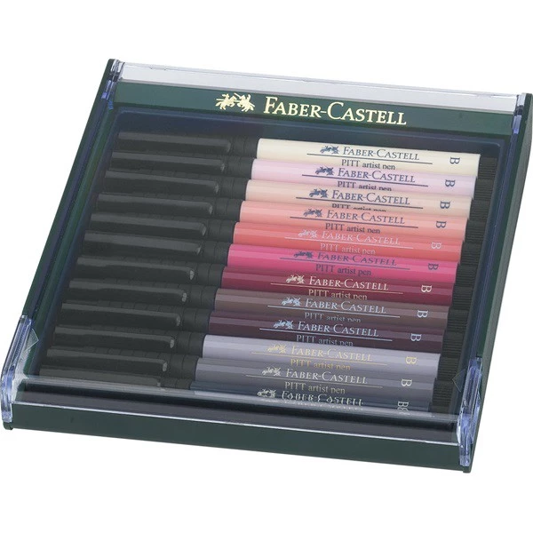 Faber-Castell PITT Artist Pen Skin Tones Box 12 - Gambar 2