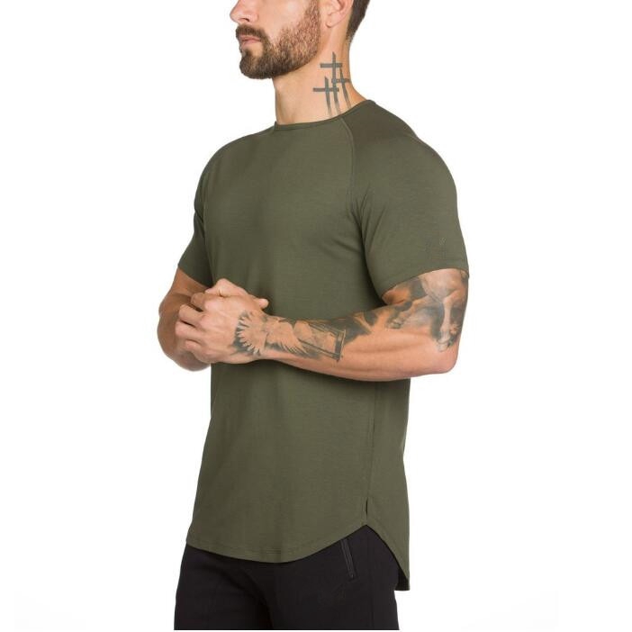 New Brand clothing Gym Tight t-shirt mens fitness t-shirt men Training Slim fit Short Sleeve Summer Workout muscle guys tees tops