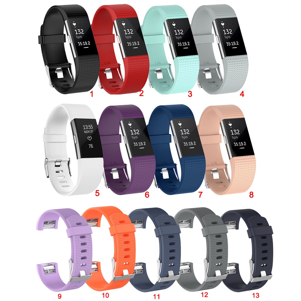 Soft Silicone Replacement Sport Band Strap For Fitbit Charge 2 Activity ...