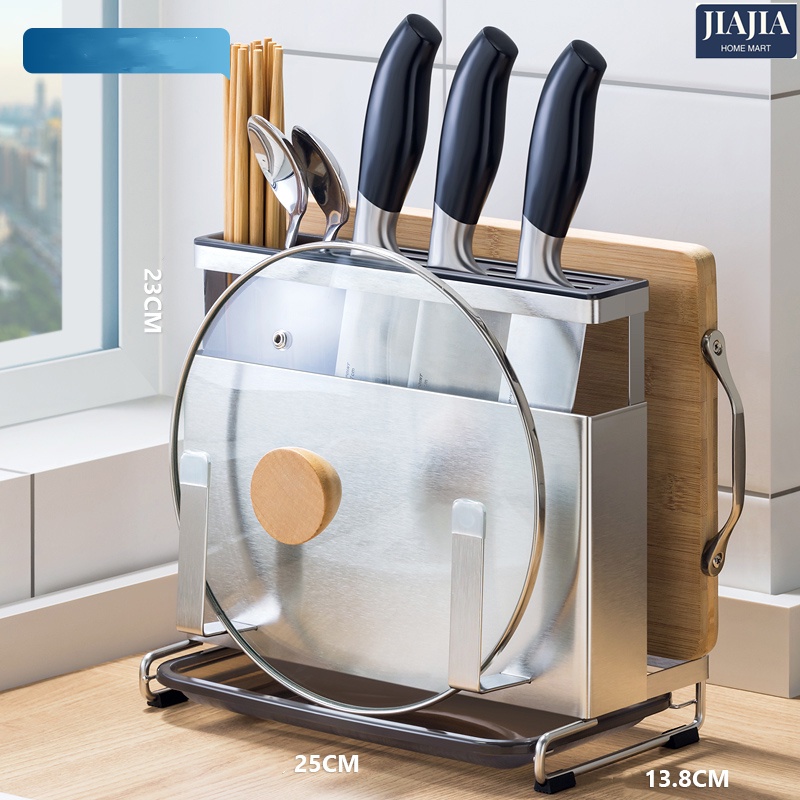 Knife holder stainless steel kitchen chopsticks cage integrated pot ...
