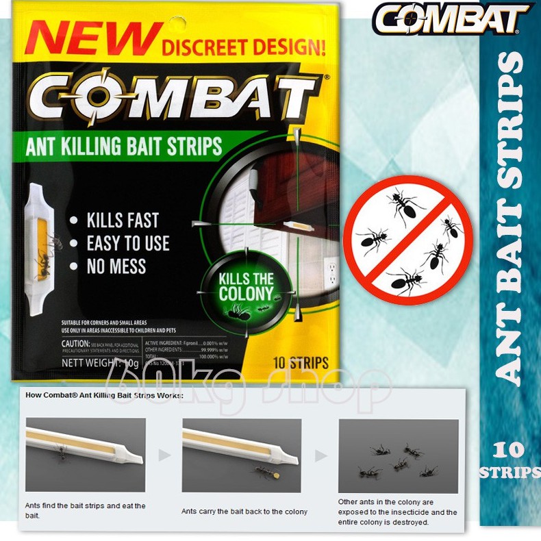 COMBAT Ant Killing Bait Strips Easy to Use New Discreet Design