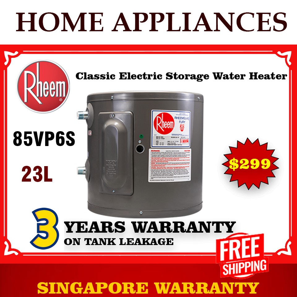 RHEEM Water Heater 85VP6S I 85VP6S (N) Vertical STORAGE WATER HEATER