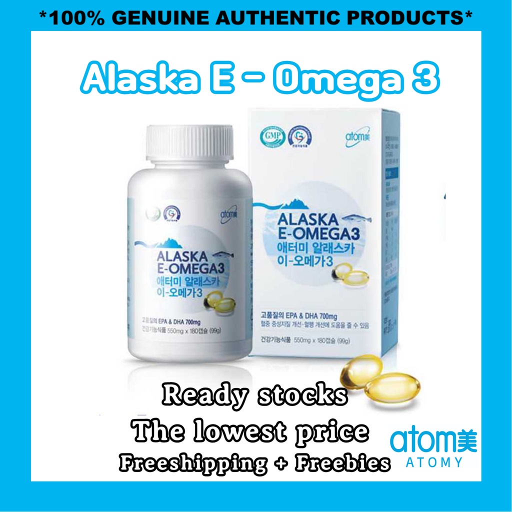 🇰🇷[atomy 艾多美] Alaska EOmega 3 550mg x 180capsules Shopee Singapore