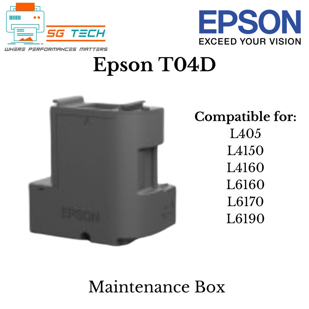 Epson T04D C13T04D100 Maintenance Box for WF-2861 L6160 L6170 L6190 ...