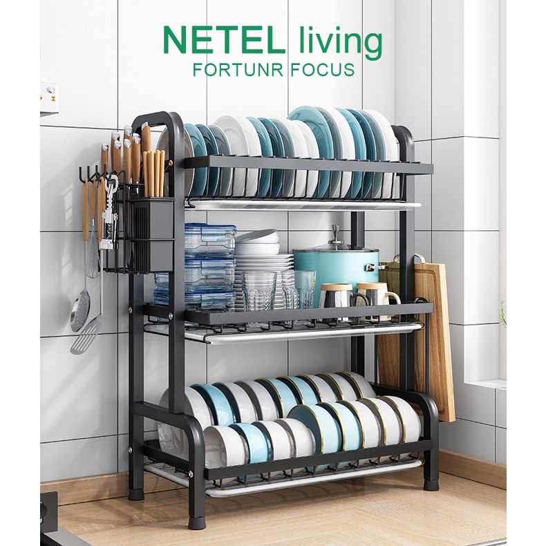 NETEL Kitchen Rack Trolley Kitchen Storage Racks Office Shelves