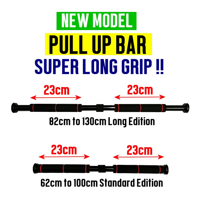 SPORTSCO Doorway Pull Up Bar Chin Up Bar Super Long Foam Grip No Screw No Drilling Door Wall Way Gym Stand Shopee Singapore