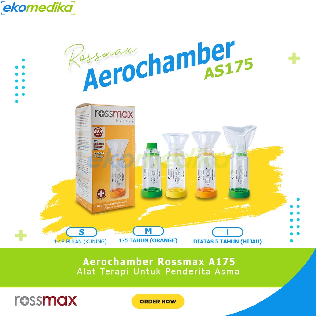 Aerochamber Rossmax AS175 Aerospacer Asthma Funnel Aero Spacer Chamber