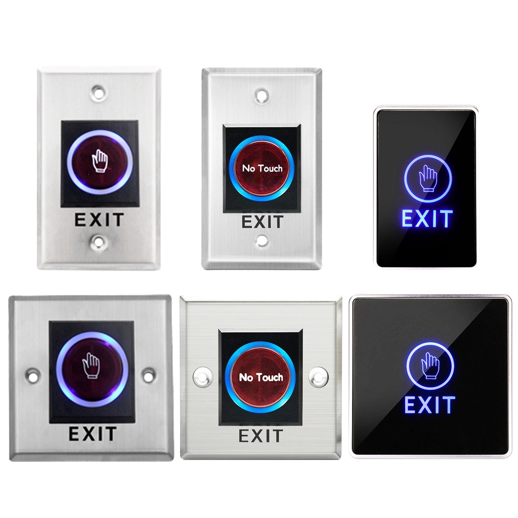 Door Exit Push Button Release Switch Opener NO COM NC LED light For