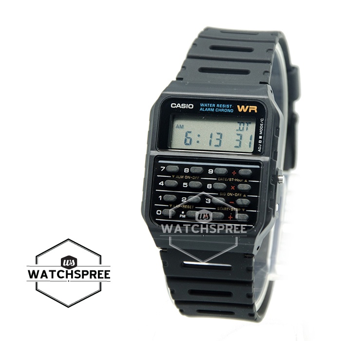 Casio Calculator Black Resin Strap Watch CA53W 1Z CA 53W 1Z Shopee Singapore