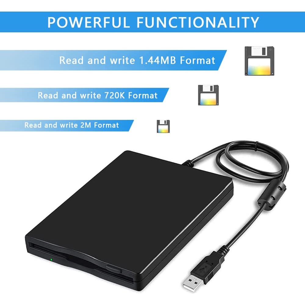 Local Stocks!! External Floppy Drive USB2.0 3.5inch Floppy Disk Reader 1.44 MB FDD Portable