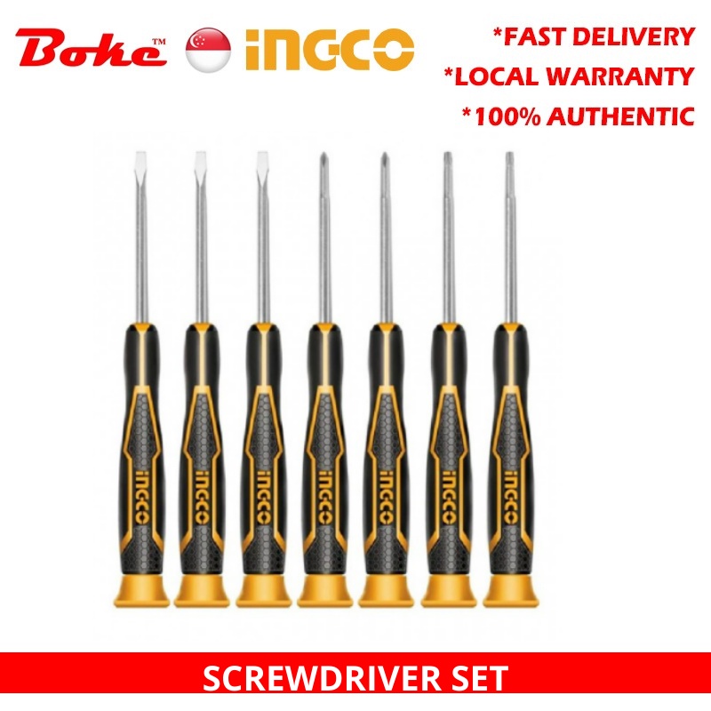 INGCO HKSD0718 7Pcs precision screwdriver set Shopee Singapore