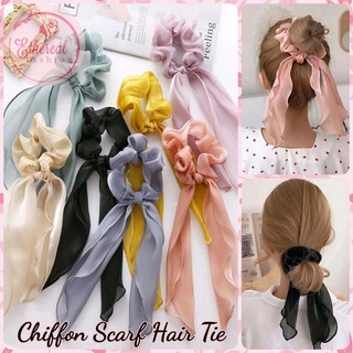 DIY Bow Satin Long Ribbon Ponytail Scarf Hair Tie Scrunchies