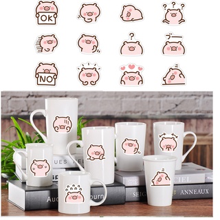 50pcs/set Peppa Pig Stickers Cute Pigs Cartoon Mobile Phone Water Cup  Notebook Suitcase Waterproof Decorative Graffiti Sticker