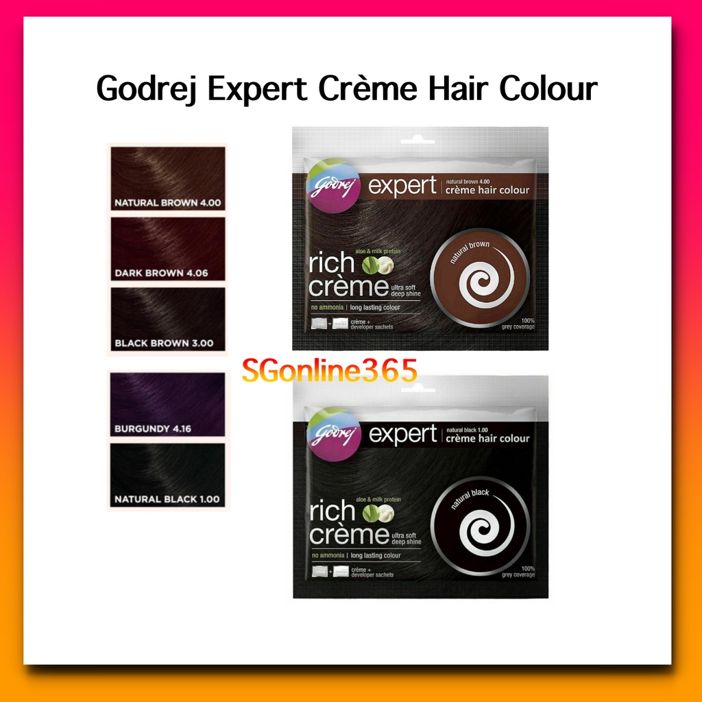 Godrej Expert Crème Hair Colour 20g x 3 package | Shopee Singapore