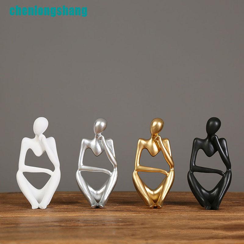 angNordic Abstract Thinker Statue Resin Figurine Home Decor Crafts Sculpture Gifts