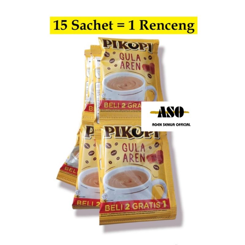 PIKOPI GULA AREN ( isi 15 sachet ) produk dari kopi kapal api ( RENCENG )