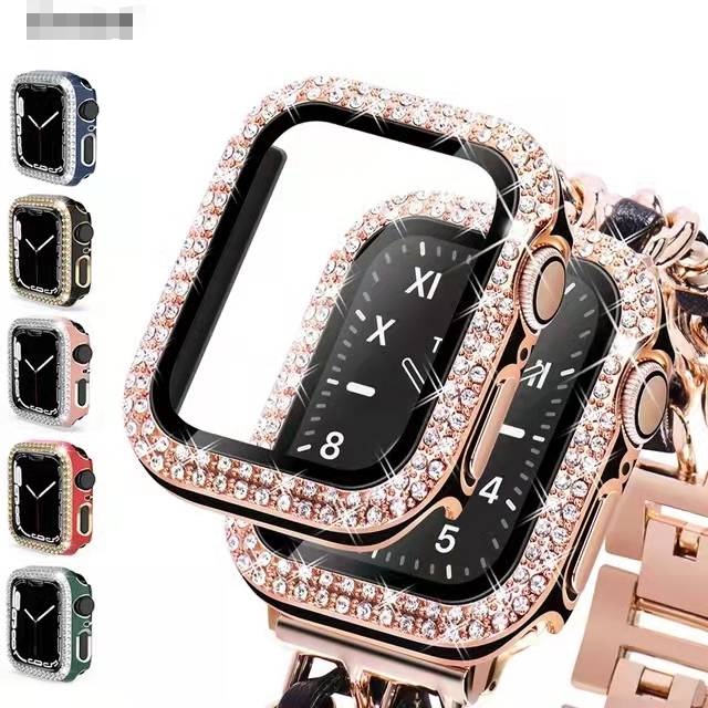 Glass+Cover For Apple Watch case 40mm 44mm 45mm 41mm iWatch