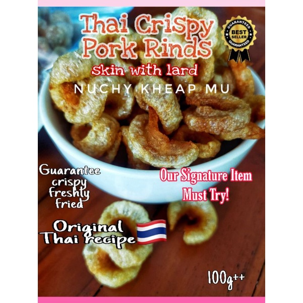 BEST SELLER!!️PORK SKIN WITH LARD Thai Homemade Crispy Fried Pork Rinds