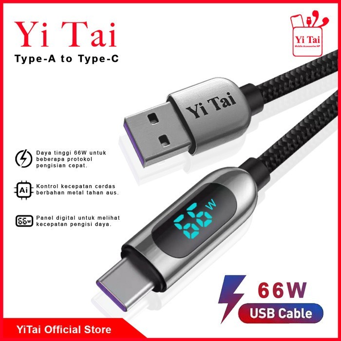 YI TAI - Kabel Data Type C PD66W Super Fast Charging